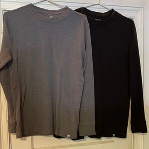 Bundle of 2 Ocean+Coast Thermal Crewneck Long Sleeve Shirts